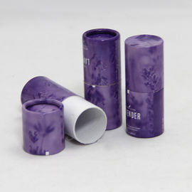 Le tube de papier pourpre de Pantone met en boîte la stratification de lustre d'emballage pour l'emballage de rouge à lèvres