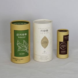 Tube recyclable de bordage intéressant de papier de thé empaquetant CMYK Pantone FDA