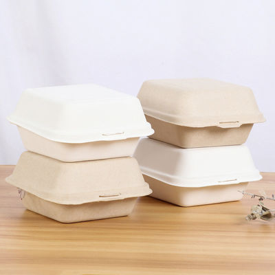 Conteneurs de nourriture de empaquetage de préparation de repas de gâteau d'hamburger de fruit Bento Box Takeaway jetable