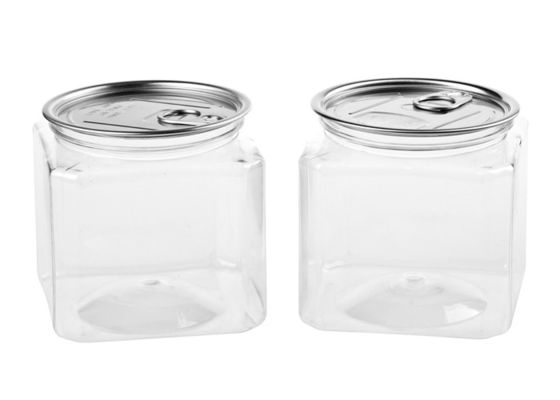 Cylindre en plastique clair en plastique d'ANIMAL FAMILIER de catégorie comestible, tube facile en aluminium d'extrémité ouverte